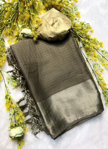Tew Soft Georgette Jacquard Boder Fancy Saree